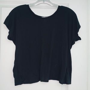 Black, Open-Back Casual Tee